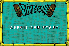Scooby Doo Movie Double Pack title screen for GameBoy Advance